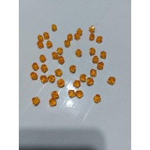 Бусины стеклянные Биконе 8 мм цв. оранжевый, цена за 20 шт